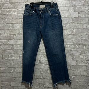 We The Free Distressed Denim Mom Jeans